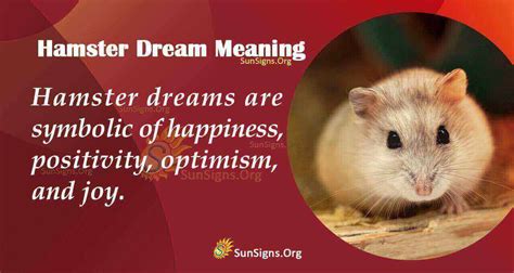 Is Dreaming Of A Hamster Symbolic Meaning Interpretation And