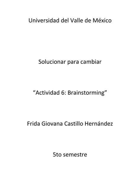 Brainstorming Archivos De Salud Salud Pública Universidad Del