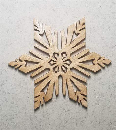Scrollsaw Snowflake Christmas Ornament Made From Reclaimed Birch