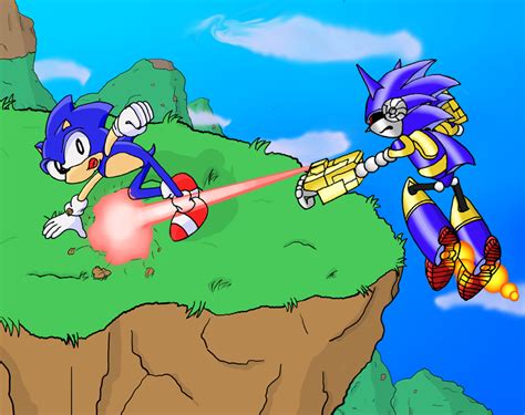 Sonic Vs Mecha Sonic By Namatamiku On Deviantart