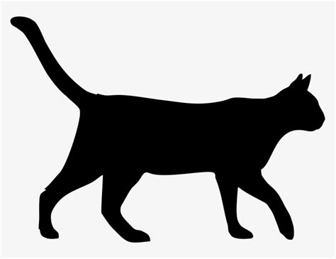 Cats Walking Png Clip Black And White Stock Black Cat Walking Cartoon