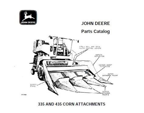 John Deere 335 435 Corn Attachments Parts Catalog Manual Pc 1056