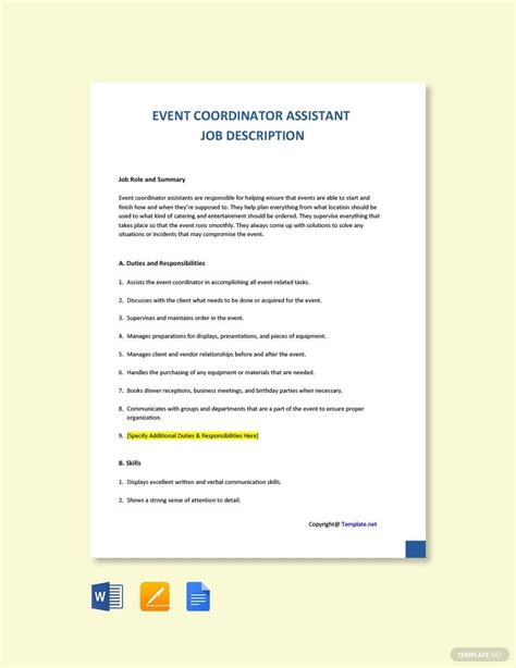 Event Coordinator Templates Design Free Download