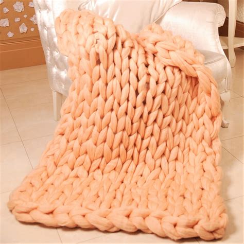 Bulky Wool Blanket Chunky Knit Throw Chunky Yarn Blanket Wool Knit