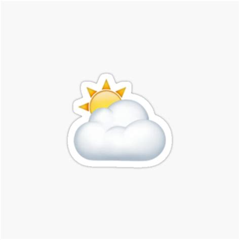 Sun And Cloud Emoji Sticker For Sale By Zzoeleighh Redbubble