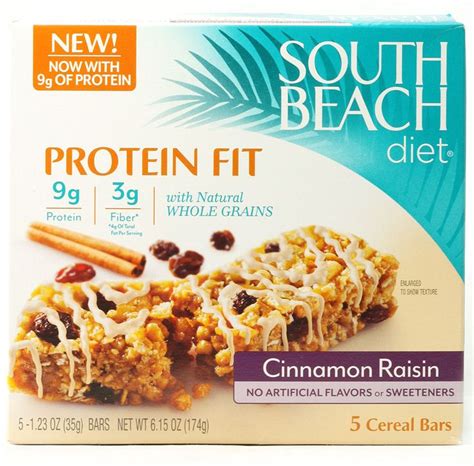 South Beach Diet Protein Fit Bars Cinnamon Raisin