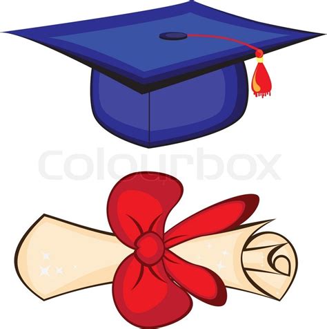Diplom Und Abschluss Cap Stock Vektor Colourbox