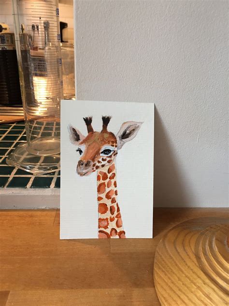 Giraffe Acrylic Painting Acrylic Original Painting One Of A Etsy Uk