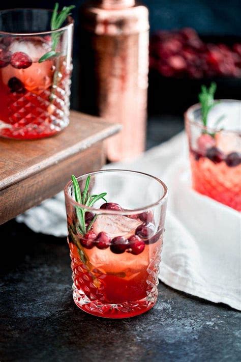 The holidays call for cocktails! Rosemary Cranberry Shrub Cocktail Recipe | Good Life Eats