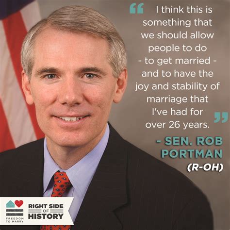 Freedom To Marry — Sen Rob Portman Announced His Support For The