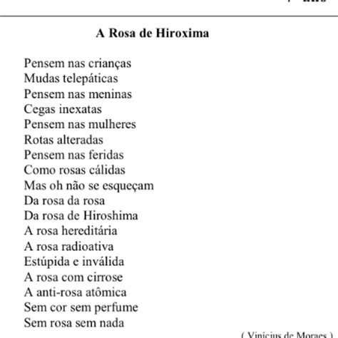 Detalhe Imagem A Rosa De Hiroshima Poema Br Thptnganamst Edu Vn