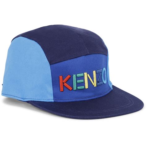 Kenzo Kids Boys Logo Hat In Blue — Bambinifashioncom