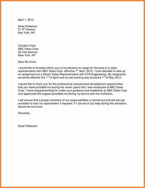 Resignation Letter 30 Days Notice Unique 10 Sample For Resignation