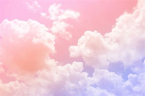 Pastel Dream Clouds Wall Mural Pastel Clouds Clouds Cow Print Wallpaper