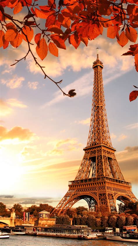 1080x1920 Eiffel Tower In Autumn France Paris Fall Iphone 7 6s 6 Plus