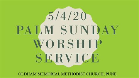 Ommc Palm Sunday Worship Service Youtube