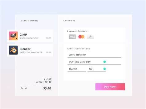 Checkout Ui By Luis Blanco On Dribbble
