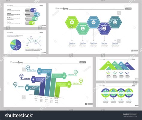 Six Marketing Slide Templates Set Stock Vector Royalty Free