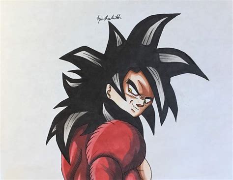 #i drew the old one during my violently depressed period from chronic pain so i dont even know what year its from #anyway #goku #ssj4 goku #arttag #dragon ball z #dbz #fanart #son goku. Goku Super Saiyan 4 Drawing at GetDrawings | Free download
