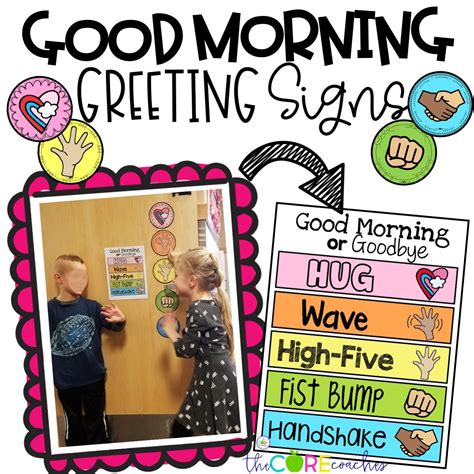 Morning Greeting Choices Classroom Greeting Signs Back To School
