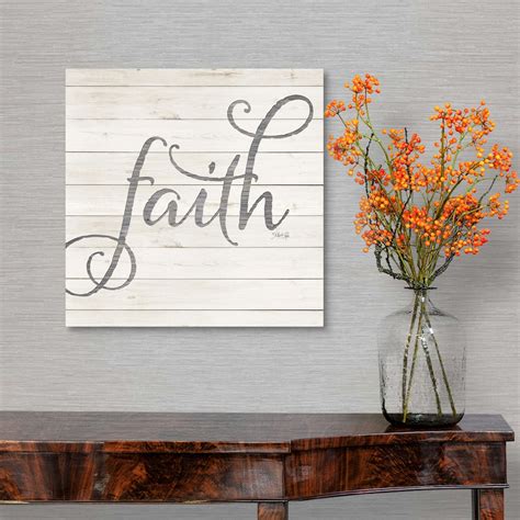 Simple Words Faith Canvas Wall Art Print Religious Home Decor Ebay