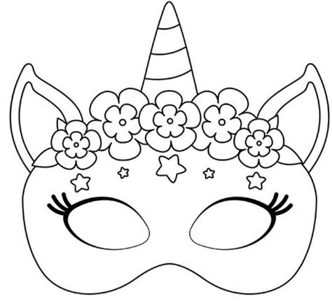 Er is van alles te halen in het eenhoorn thema. Unicorn masker in 2020 | Knutselen, Gratis printables ...