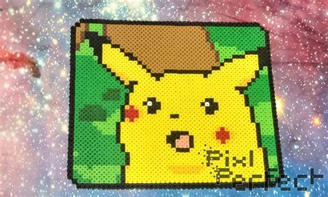 Surprised Pikachu Perler Etsy Perler Pearler Bead Patterns Pikachu