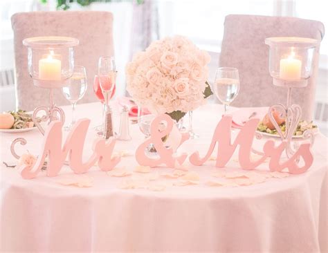 Mr & Mrs Table Signs for the Wedding Sweetheart Table or Bridal Shower