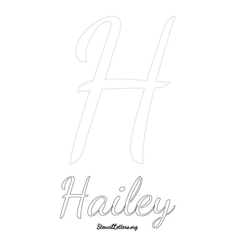 Hailey Free Printable Name Stencils With 6 Unique Typography Styles And
