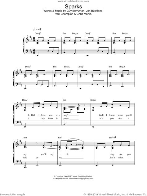 Coldplay Sparks Sheet Music For Piano Solo Pdf