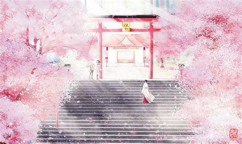Cherry Blossoms Anime Scenery Wallpapers Top Free Cherry