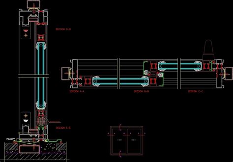 Sliding Window Dwg Section For Autocad • Designs Cad