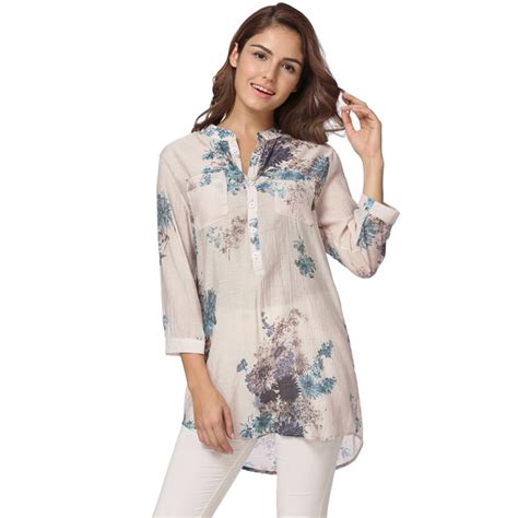 Plus Size 3xl 4xl 5xl Womens Tops And Blouses Long Shirt Vintage Floral Summer Tops Ladies