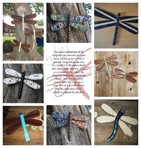 Dragon Flies Flea Market Gardening Dragonfly Butterfly Garden Art