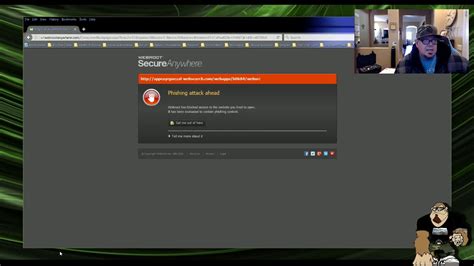 Phishing Scam Blocked By Webroot Secureanywhere Youtube