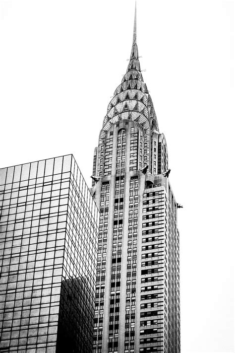 Hd Wallpaper United States New York Chrysler Building Black And