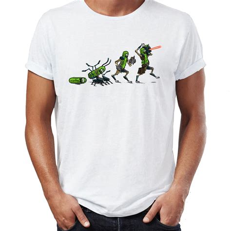 Mens T Shirt Pickle Rick Evolution Rick And Morty Tee In T Shirts From