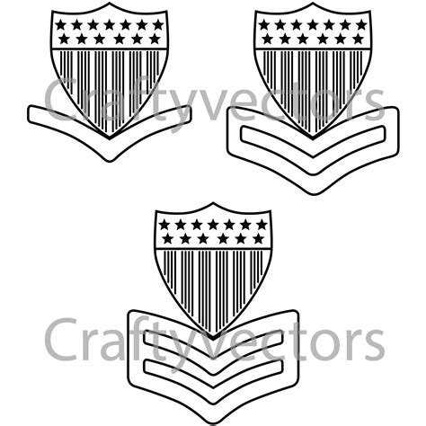 Coast Guard Enlisted Petty Officer Collar Device Vector File Etsy