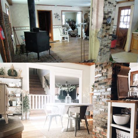Before And After Farmhouse Remodel Home Farmhouse Remodel Rustic
