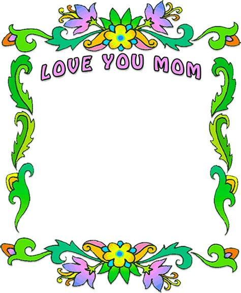 Free Mothers Day Borders Frames Graphics Clipart