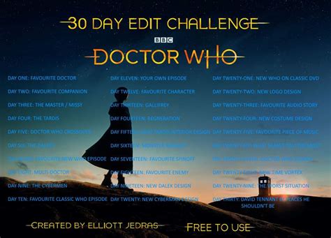 Doctor Who 30 Day Edit Challenge Doctor Who Amino