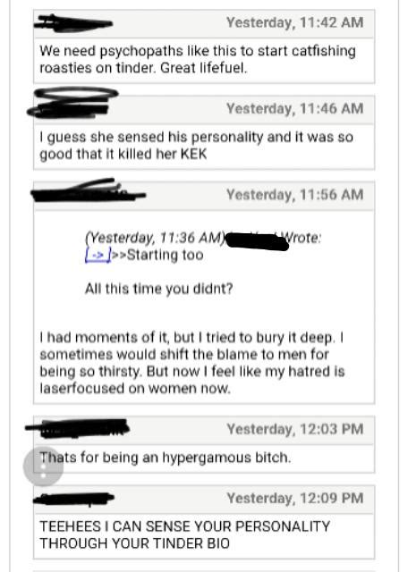 incels rejoice over a girl getting murdered by her tinder date repost