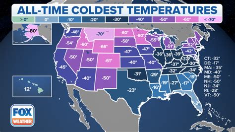 These Are The All Time Coldest Temperatures Ever Recorded In Each State