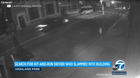 Highland Park Hit And Run Crash Caught On Video Lapd Asking For Help