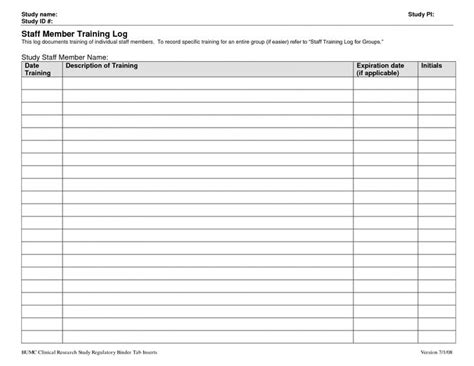 Editable Employee Aining Log Template Excel Spreadsheet Collections Employee Training Log Tem