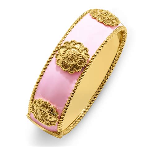 Berry Enamel Small Hinged Cuff Pastel Pink The Little House Shop