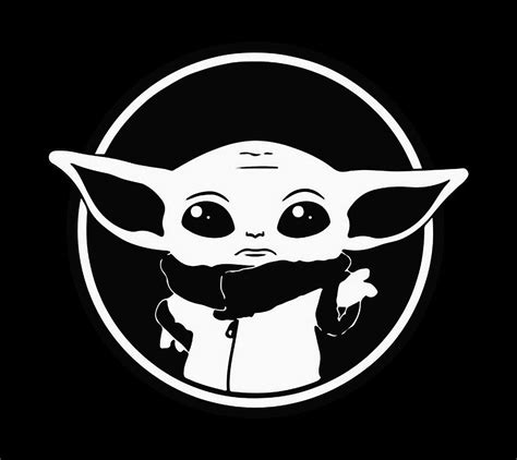 Baby Yoda Black And White Digital Art By Scarlett J Kaur Pixels