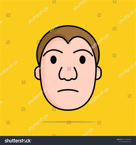Sad Man Face Logo 스톡 벡터로열티 프리 1354440527 Shutterstock