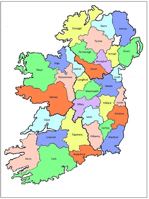 Republic Of Ireland Printable Maps