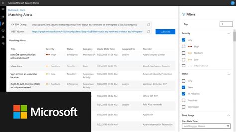 Microsoft Graph Security Api Sample App Demo Youtube